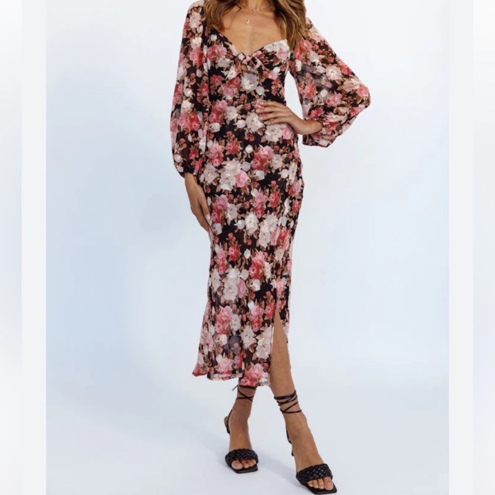 HELLO MOLLY | Sunny Love Floral Midi Dress Size M